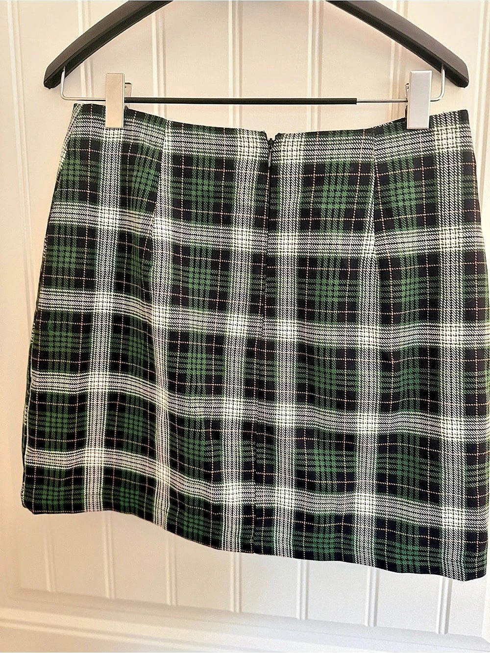 Cher (the one from Clueless)in 2026. Francesca's Plaid Mini Skirt in Green & Bla